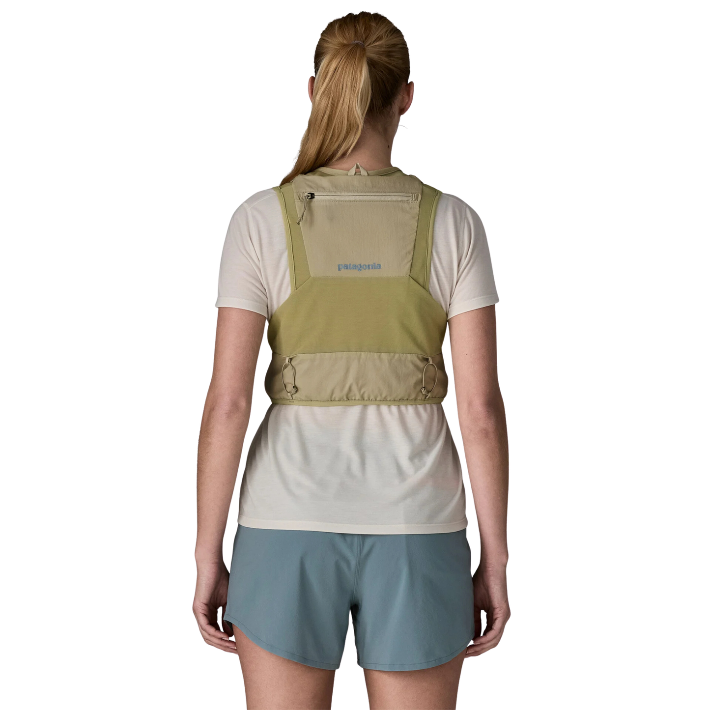 Patagonia Slope Runner Vest for trail running in use runner's back view