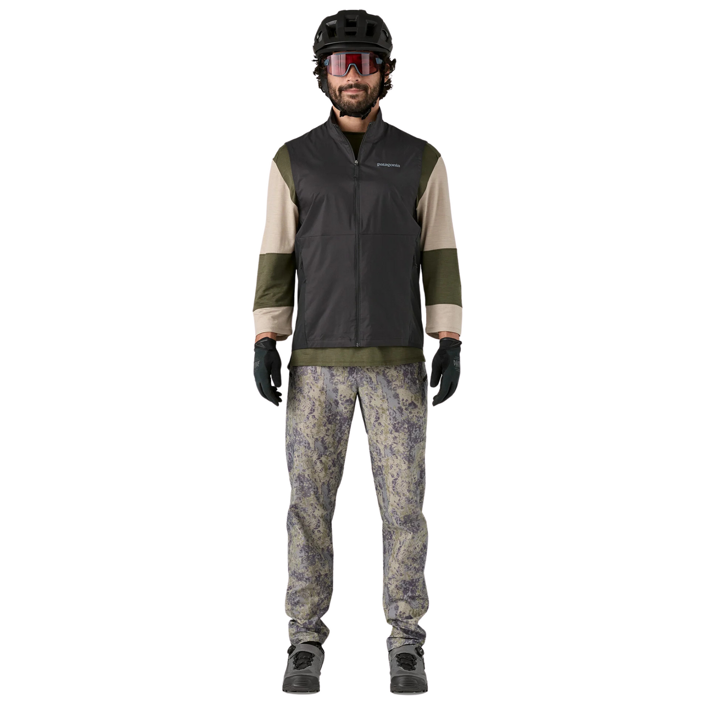 Patagonia Men's Trail Craft Vest in black, full body front view