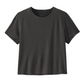 Patagonia Women’s Capilene Cool Trail Cropped Shirt ink black close up front view