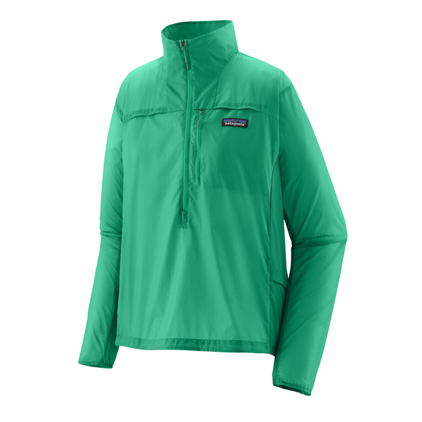 Patagonia Women’s Houdini Stash 1/2 Zip windbreaker pullover close up view