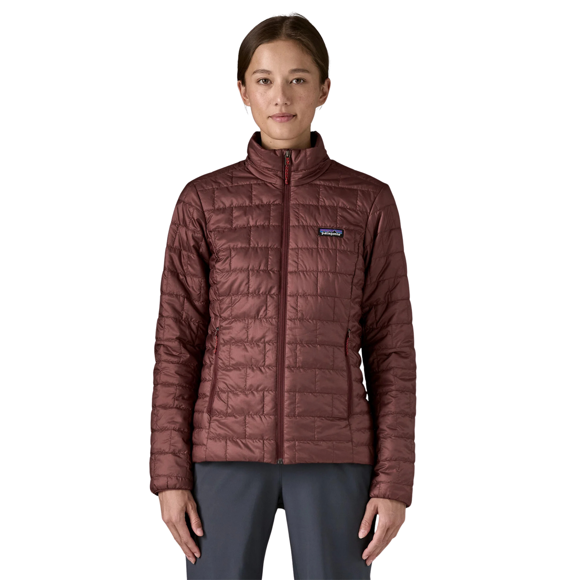 Patagonia Women’s Nano Puff Insulated Jacket in Dark Ruby, front