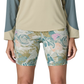 Patagonia Women’s Nether Bike Shorts in Moon Tripper Weathered Stone in use front view