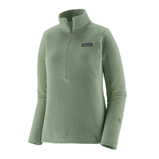 Patagonia Women’s R1 Air Fleece Midlayer Zip‑Neck in Elmwood Green