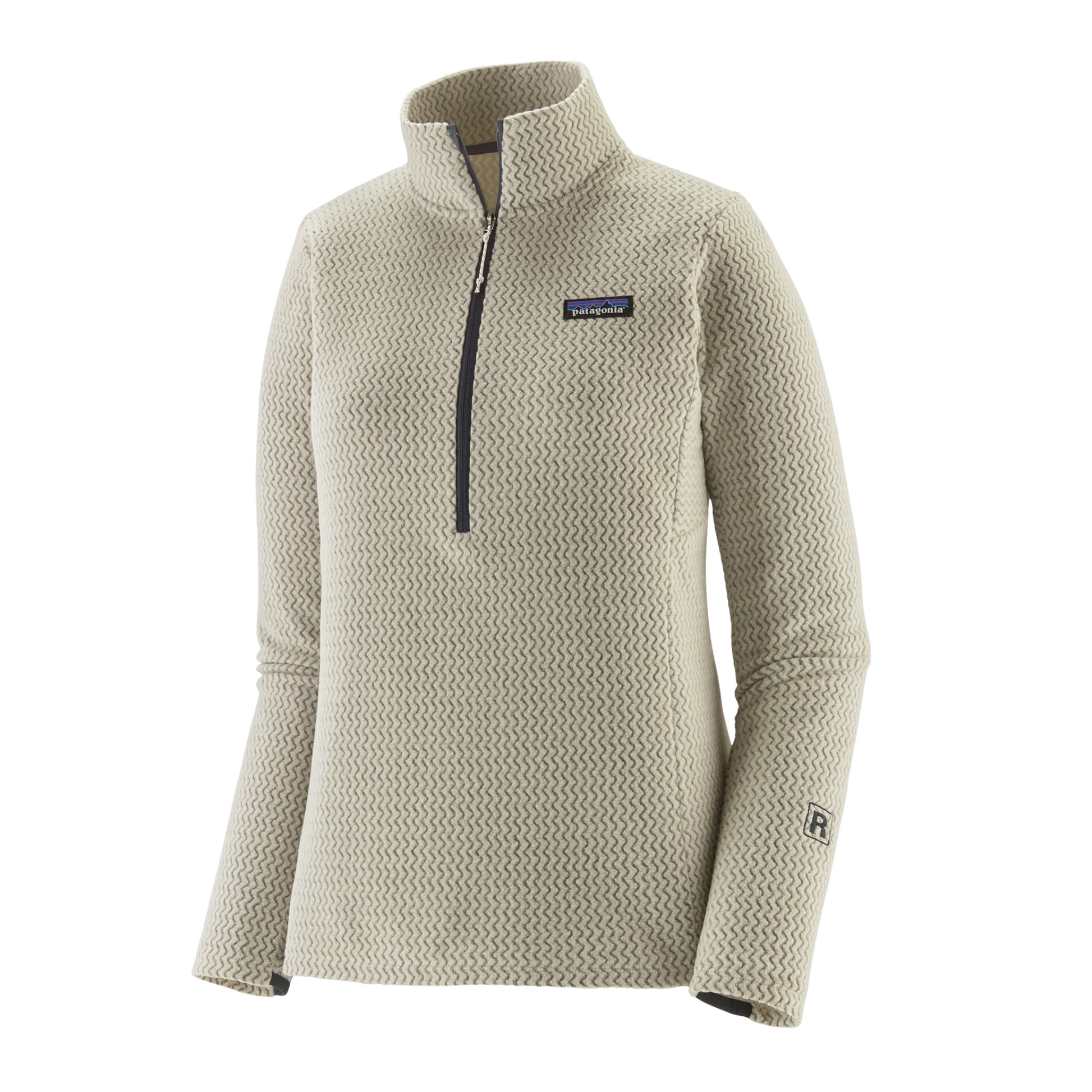 Patagonia Women’s R1 Air Fleece Midlayer Zip‑Neck in Wool White