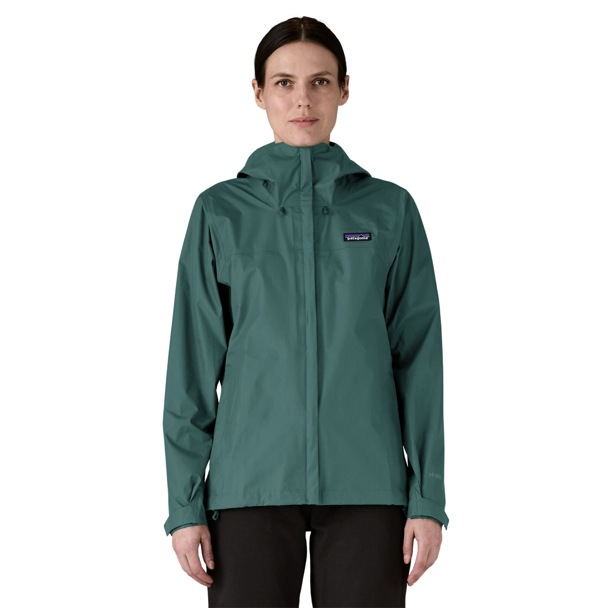Patagonia Women’s Torrentshell 3‑Layer Rain Jacket in Cascade Green Colour, front