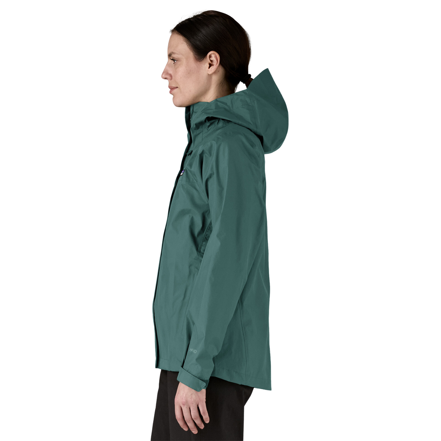 Patagonia Women’s Torrentshell 3‑Layer Rain Jacket in Cascade Green Colour, side 