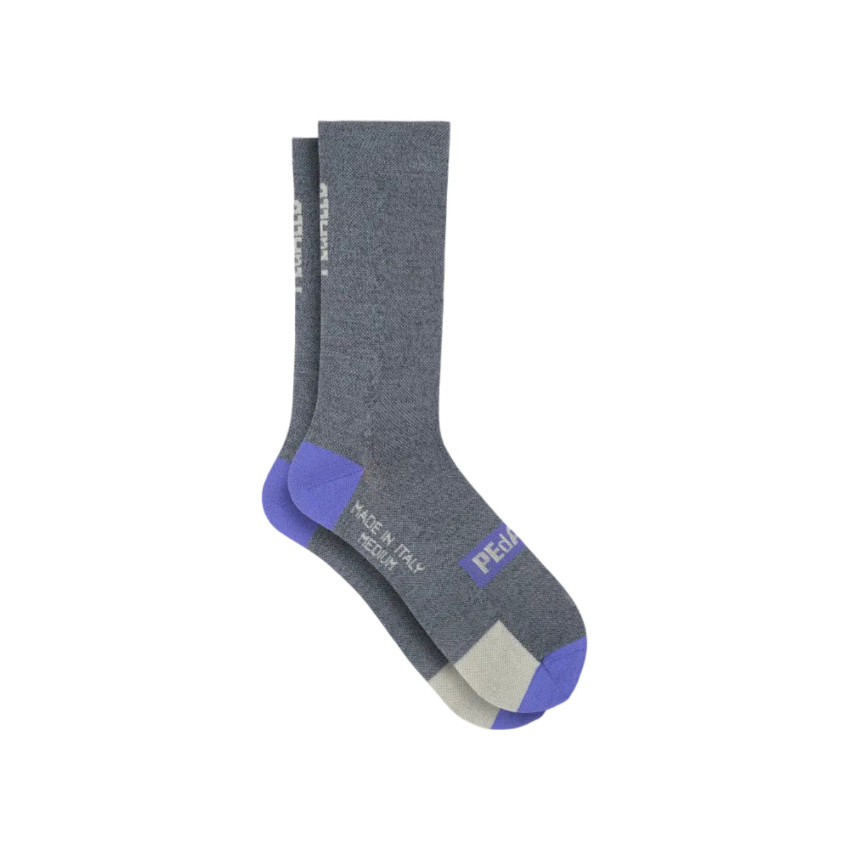 PEdALED Element PrimaLoft insulated winter cycling socks featuring a warm wool-blend construction and moisture-wicking, quick-drying fibres.