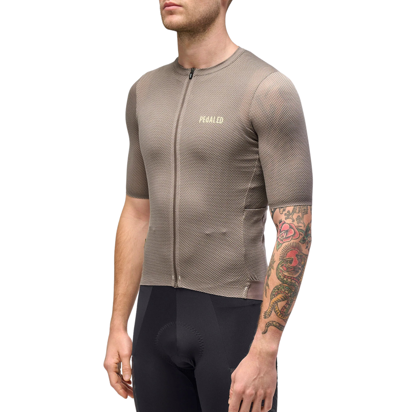 PEdALED Odyssey Delta Jersey in use left front left view