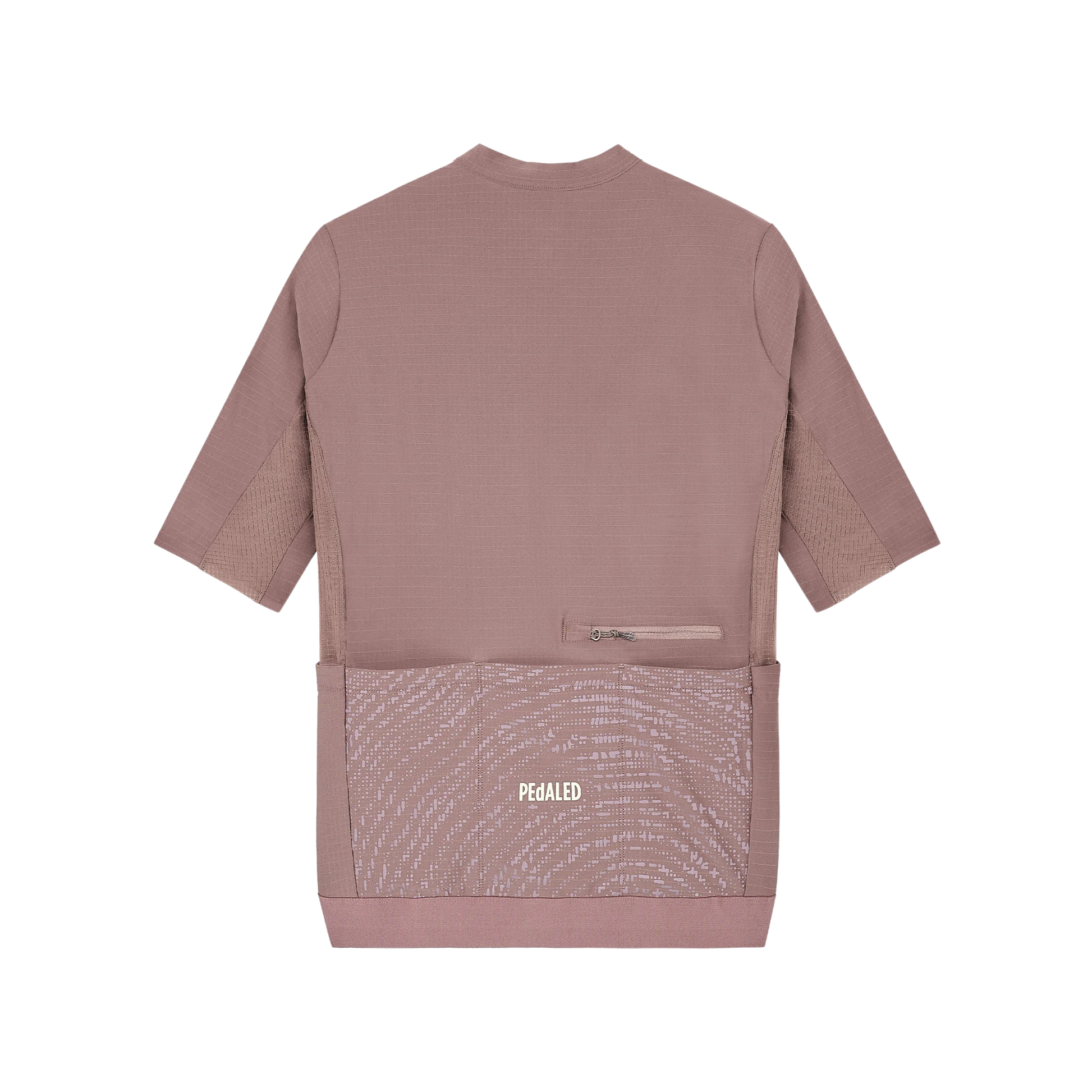 PEdALED Odyssey Jersey in Dark Purple lying flat back view