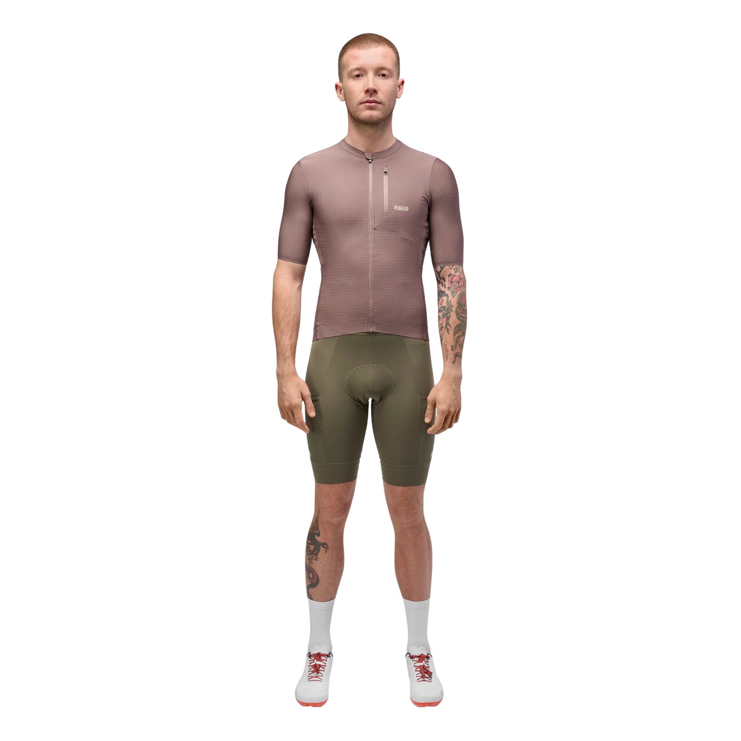 PEdALED Odyssey Jersey in Dark Purple in use front full view
