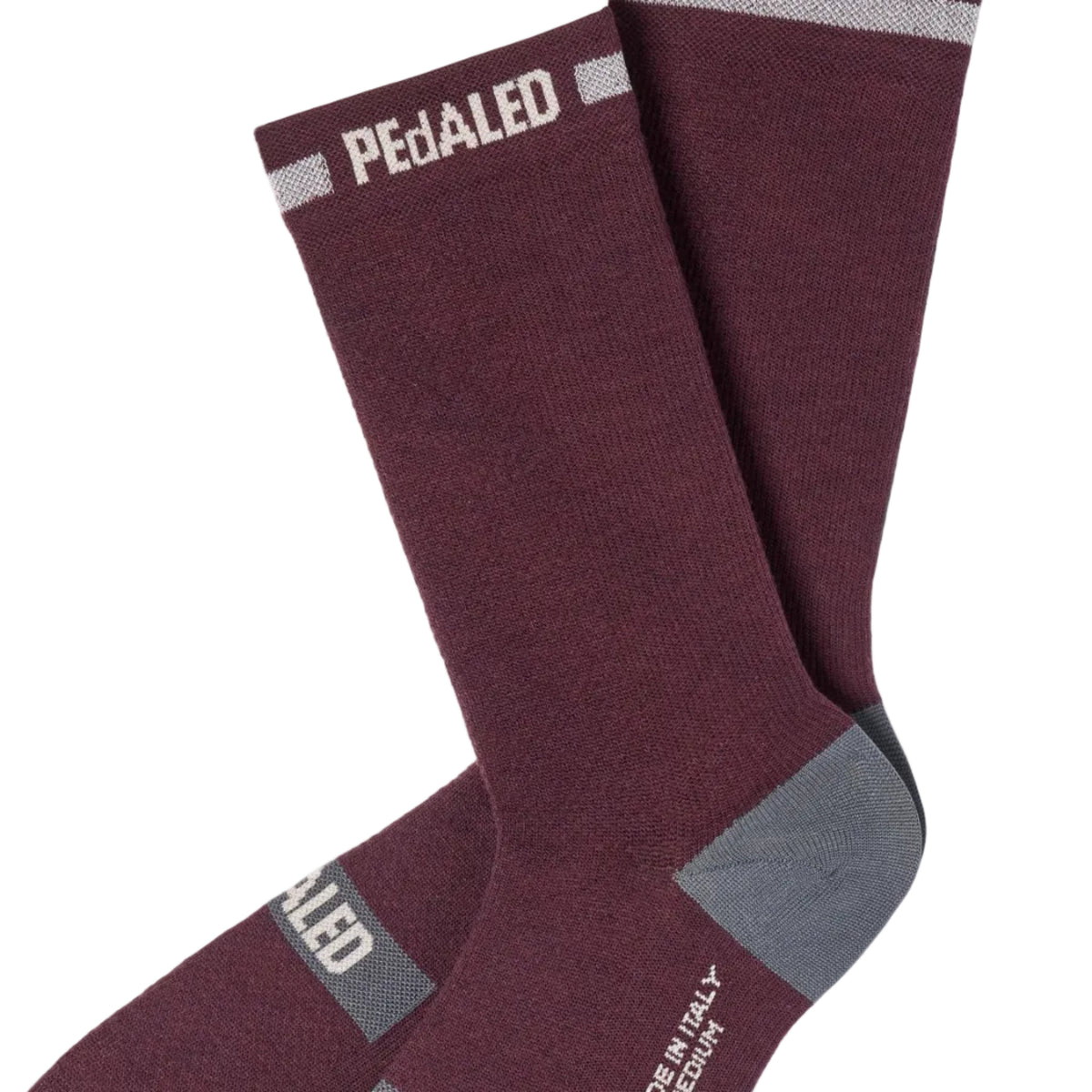 PEdALED Odyssey Merino Reflective unisex cycling socks featuring midweight wool-blend construction, light cushioning and reflective details.