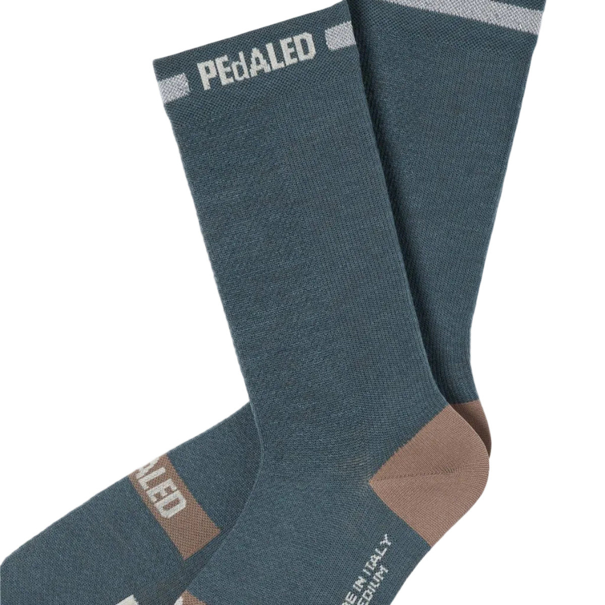 PEdALED Odyssey Merino Reflective unisex cycling socks featuring midweight wool-blend construction, light cushioning and reflective details.