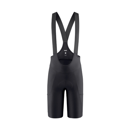 PEdALED Odyssey Training Bib Shorts Black front view