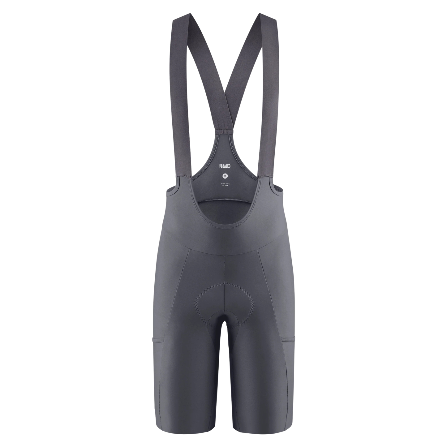 PEdALED Odyssey Training Bib Shorts Grey front view