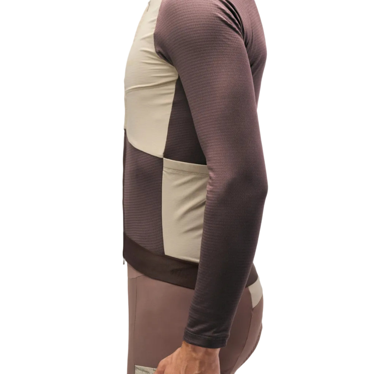PEdALED Odyssey Windblock Merino long-sleeve men's cycling jersey with wind-blocking chest panels, seven storage pockets and reflective rear details.