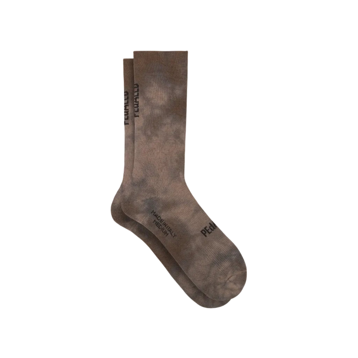 PEdALED Yama Tie-Dye unisex cycling socks featuring a colourful tie-dye pattern and breathable cotton-blend construction.