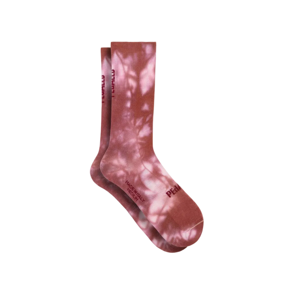 PEdALED Yama Tie-Dye unisex cycling socks featuring a colourful tie-dye pattern and breathable cotton-blend construction.