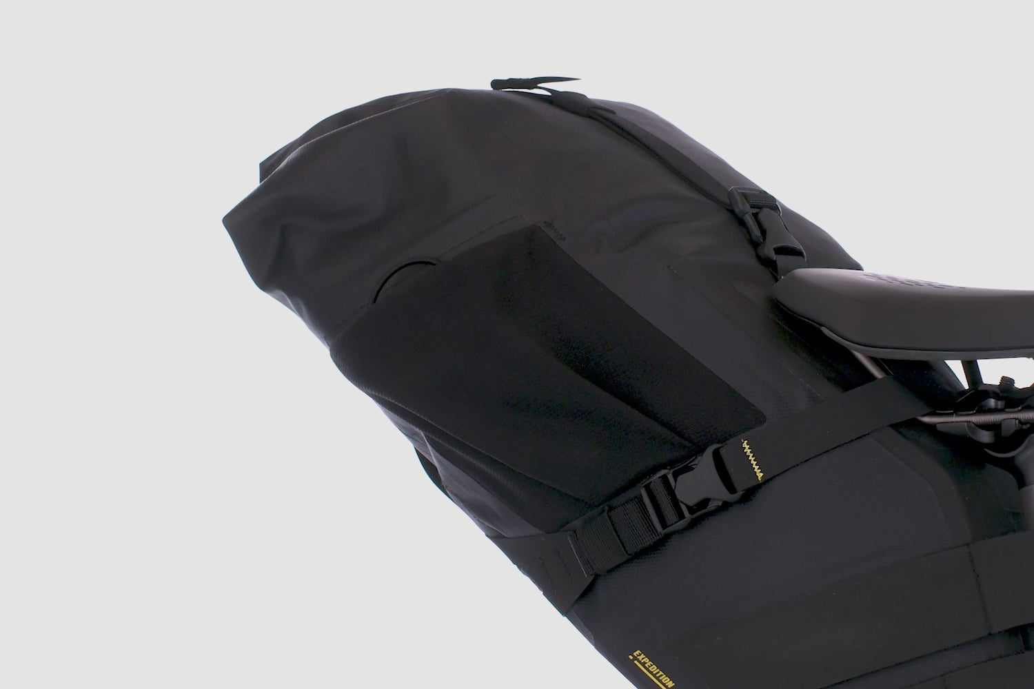 Apidura Expedition Saddle Pack waterproof bikepacking bag video showing the bag mounted on a bike