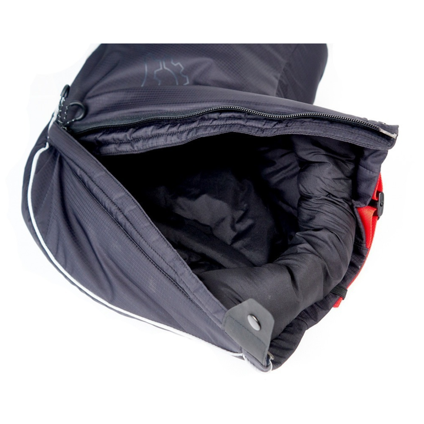 Revelate Designs Expedition Pogies insulated handlebar pogie opened zipper, internal pogie view