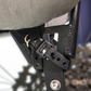 Revelate Designs Nano Panniers 2026 version lower strap attached adjusted to a rear rack 