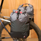 Revelate Designs Portage Panniers installed on a rear rack, back left view