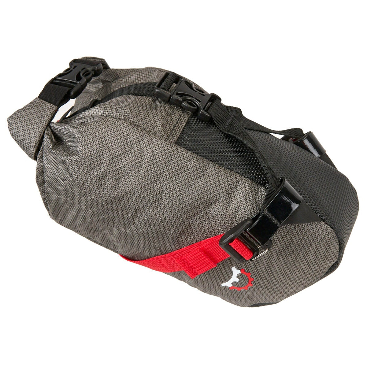 Revelate Designs Ultra Shrew 2.25L seat bag, a lightweight saddle-rail mounted bikepacking bag with roll-top closure for fast, all-terrain rides.