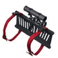Revelate Designs Hammerhead bikepacking handlebar harness with carbon support tubes, adjustable clamps, Hypalon sling and elevated light and computer mount.