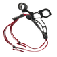 Revelate Designs Hammerhead bikepacking handlebar harness with carbon support tubes, adjustable clamps, Hypalon sling and elevated light and computer mount.