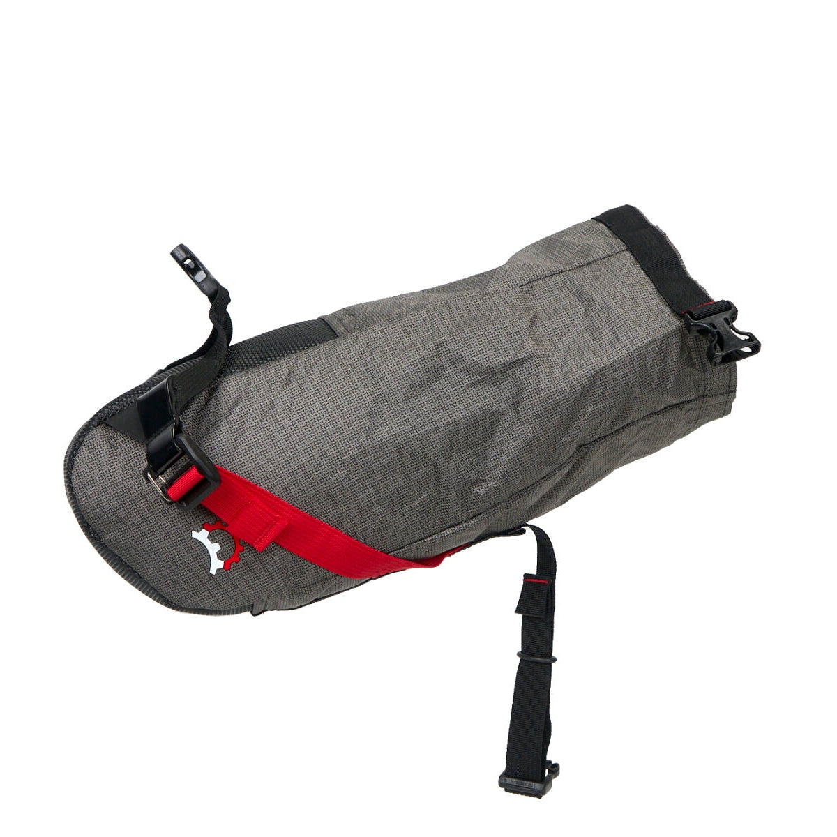 Revelate Designs Ultra Shrew 2.25L seat bag, a lightweight saddle-rail mounted bikepacking bag with roll-top closure for fast, all-terrain rides.
