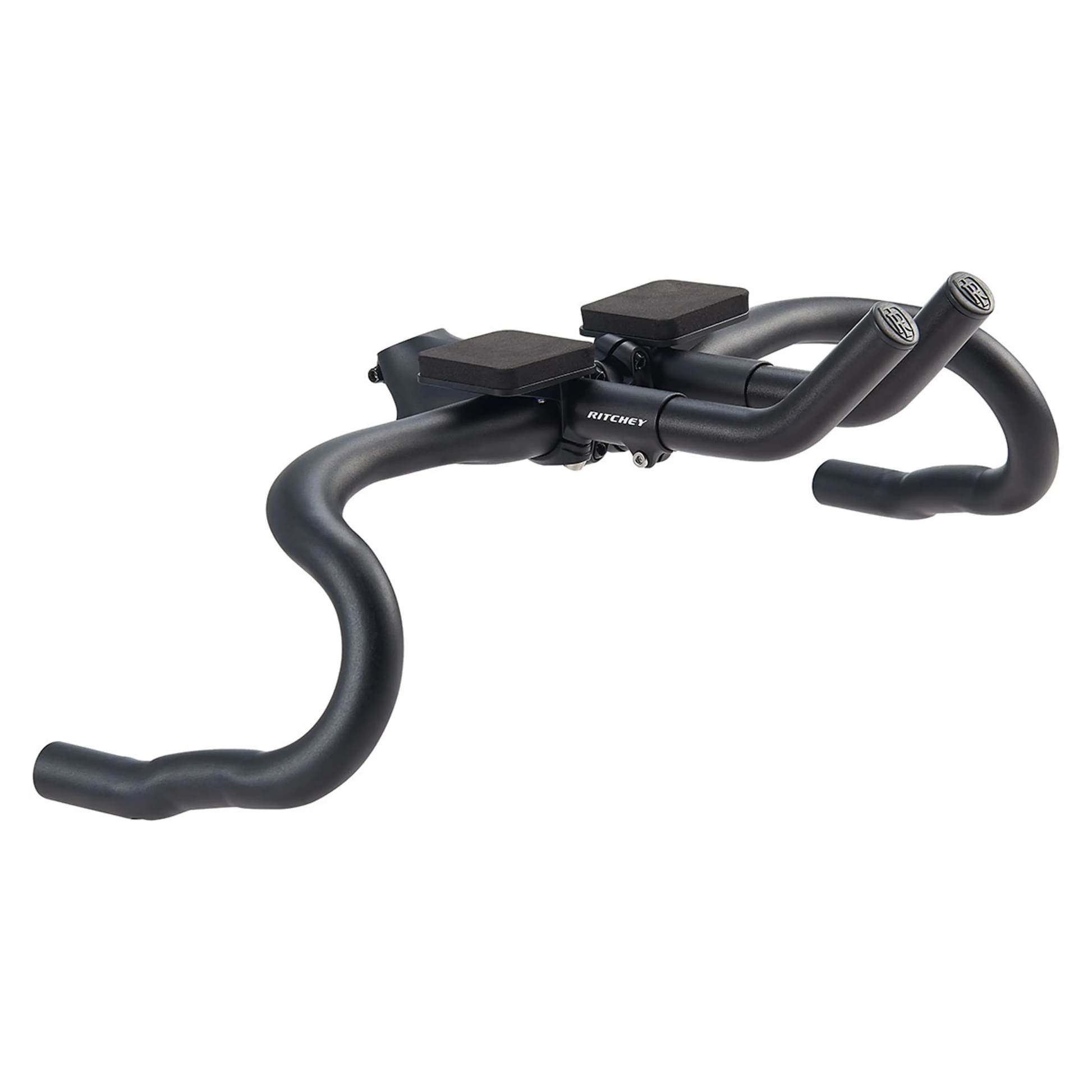 Ritchey Mini Sliver clip on aero extensions with padding front right side view