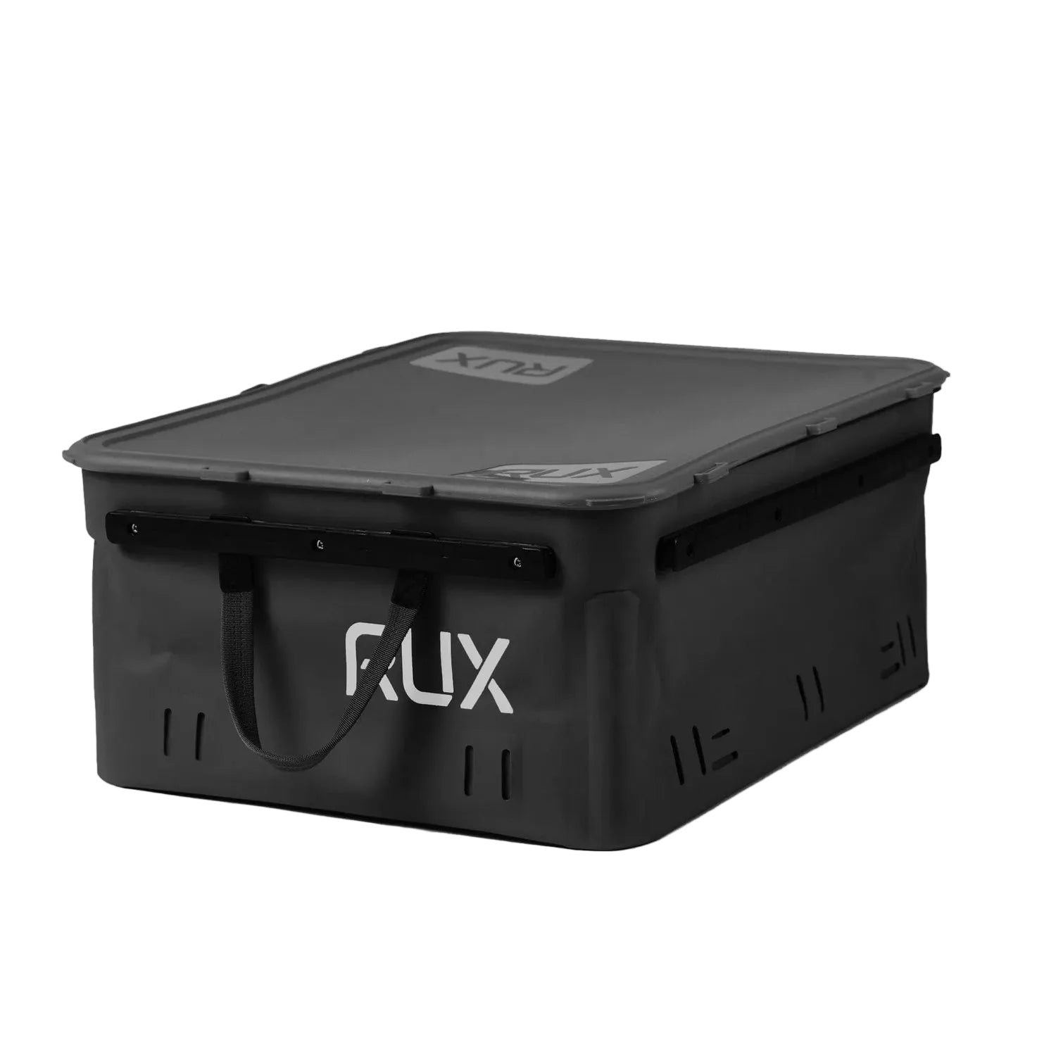 Rux 40L waterproof gear box for adventure and travel storage in Black
