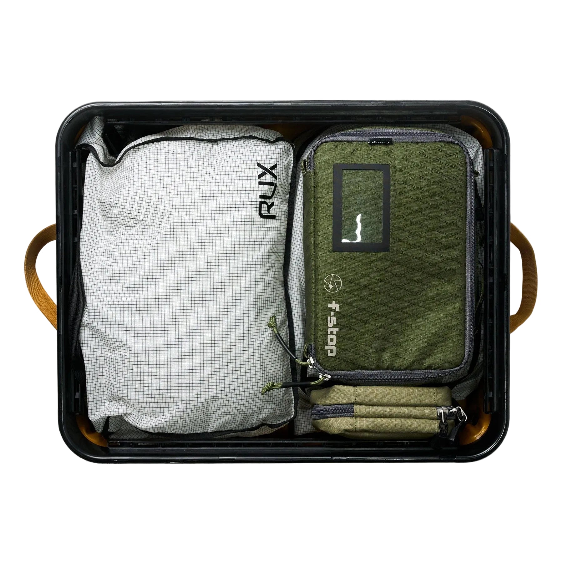 RUX 40L Gear Box waterproof modular storage box with press seal lid in Bronze for outdoor gear storage. Available in Toronto, Canada.