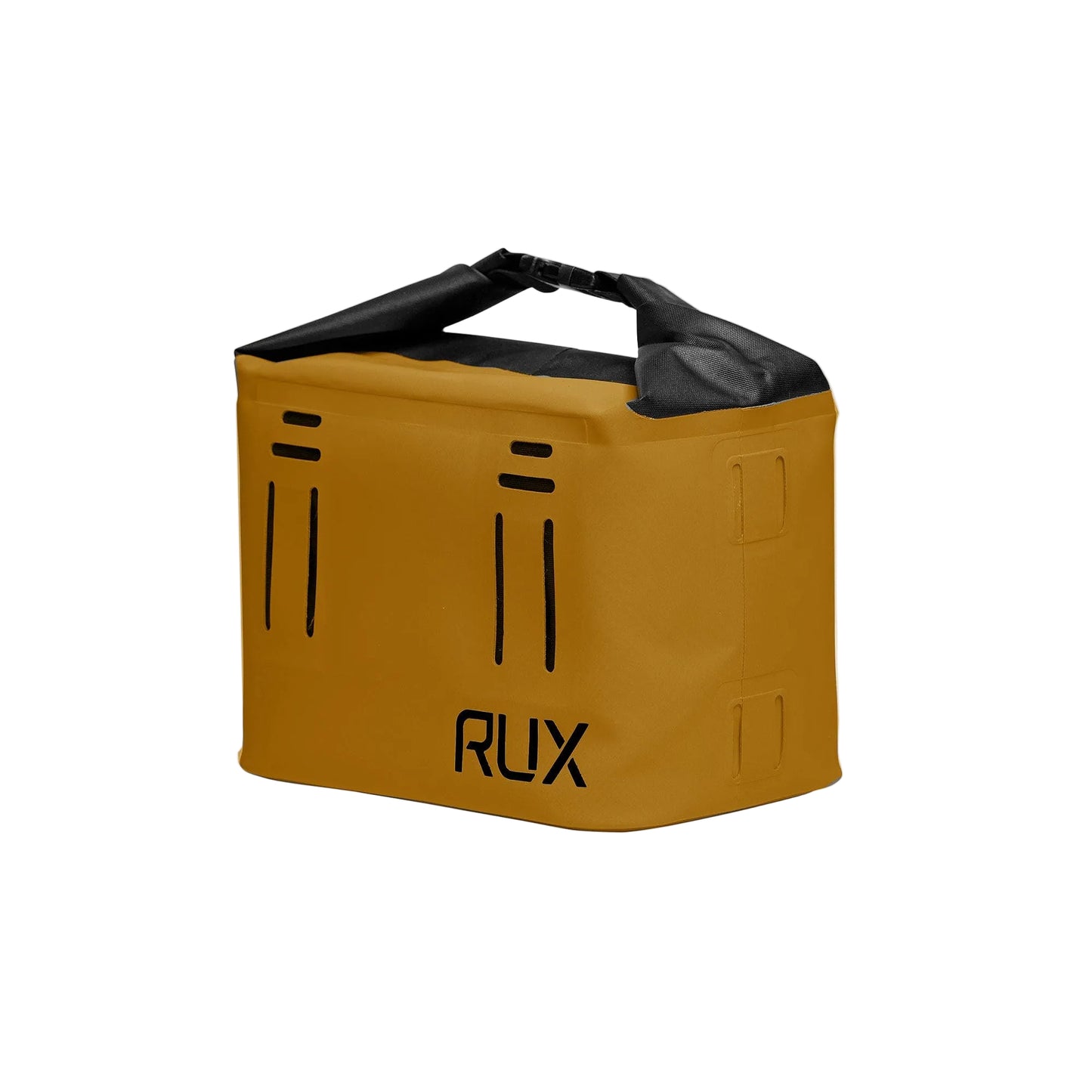 Rux Life Cooler Cube 5L in bronze designed for transporting food and beverages with the Rux Outdoor Gear Storage System