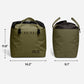 Rux Life Soft Cooler Bag 25L in green designed for keeping food and beverages cold for camping, biking, road tripping and time outside. Part of the Rux Outdoor Gear Storage System.