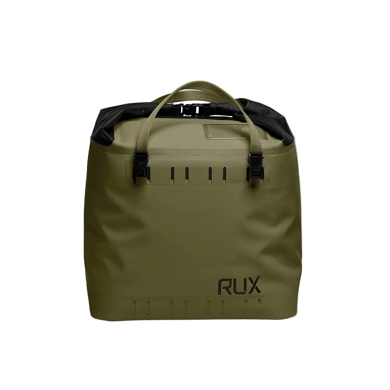 Rux Life Soft Cooler Bag 25L in green designed for keeping food and beverages cold for camping, biking, road tripping and time outside. Part of the Rux Outdoor Gear Storage System.