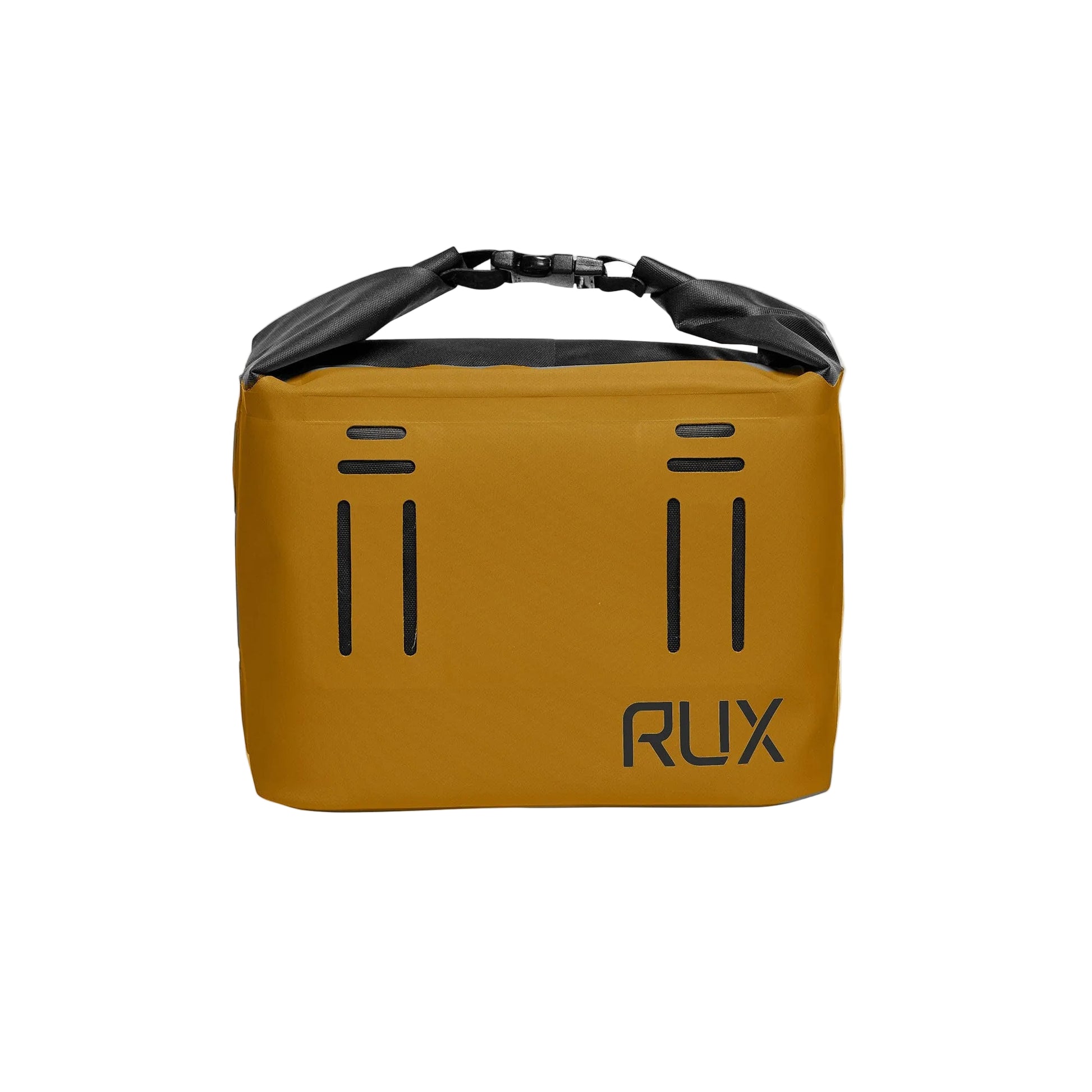 Rux Life Cooler Cube 5L in bronze designed for transporting food and beverages with the Rux Outdoor Gear Storage System