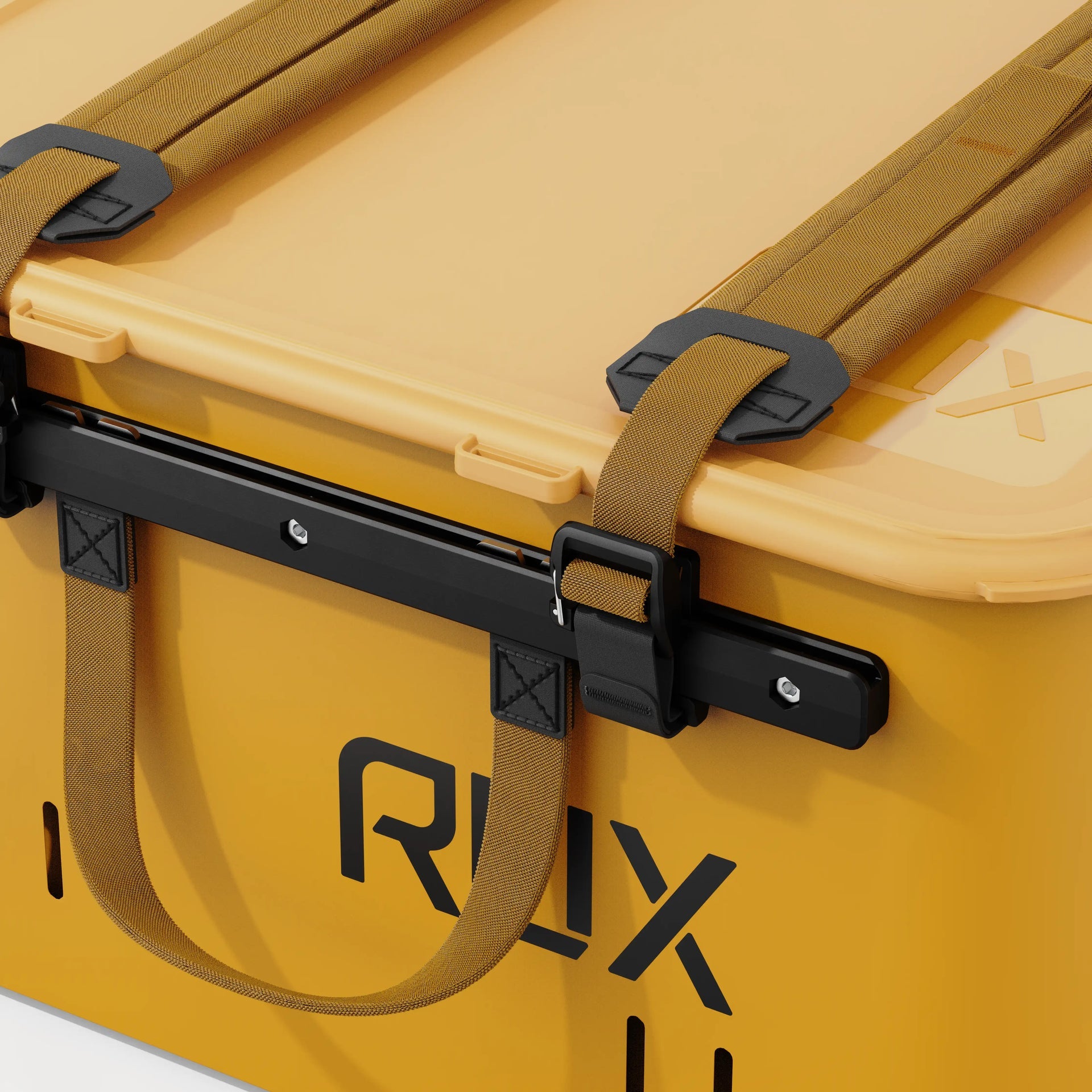 RUX 40L Gear Box waterproof modular storage box with press seal lid in Bronze for outdoor gear storage 