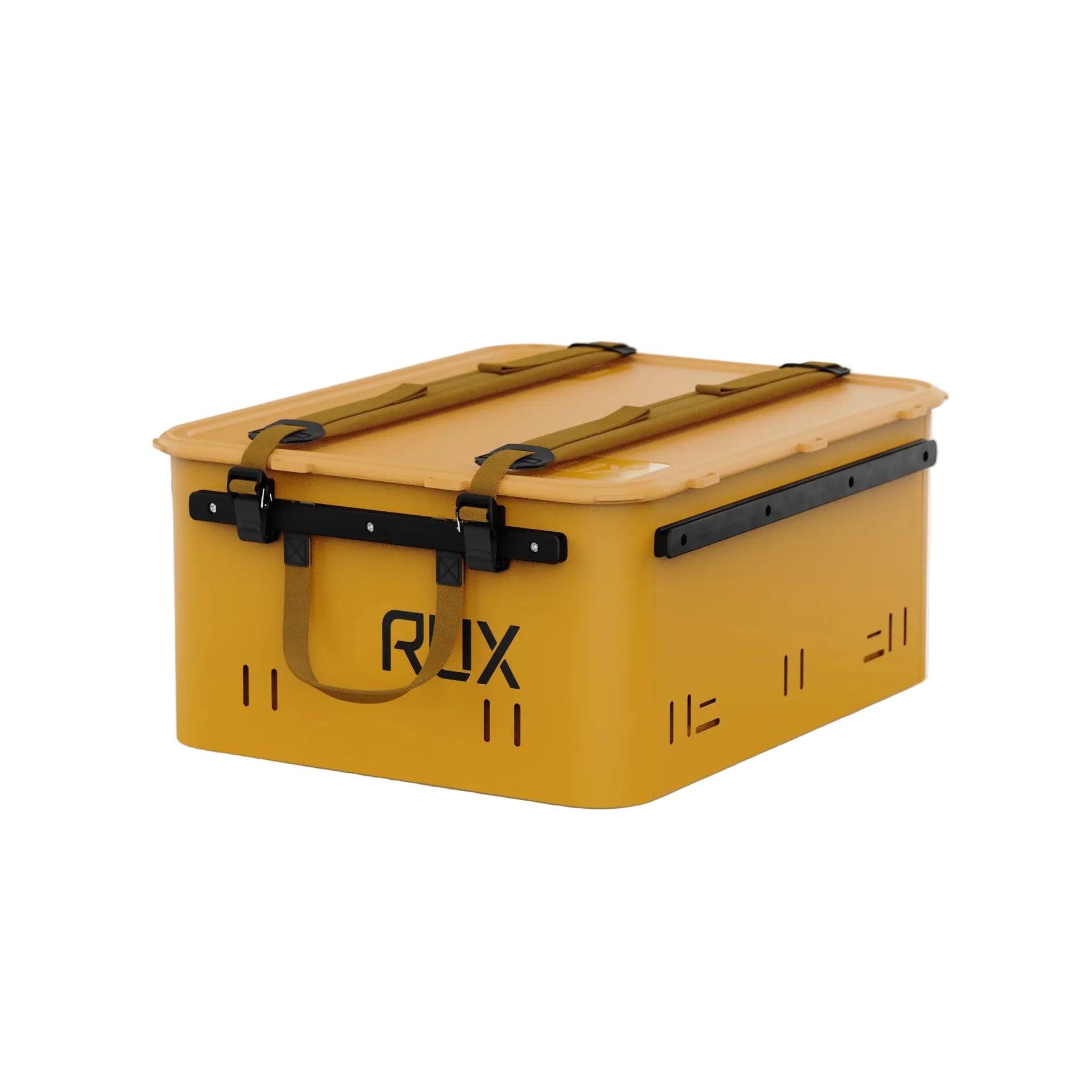 RUX 40L Gear Box waterproof modular storage box with press seal lid in Bronze for outdoor gear storage 