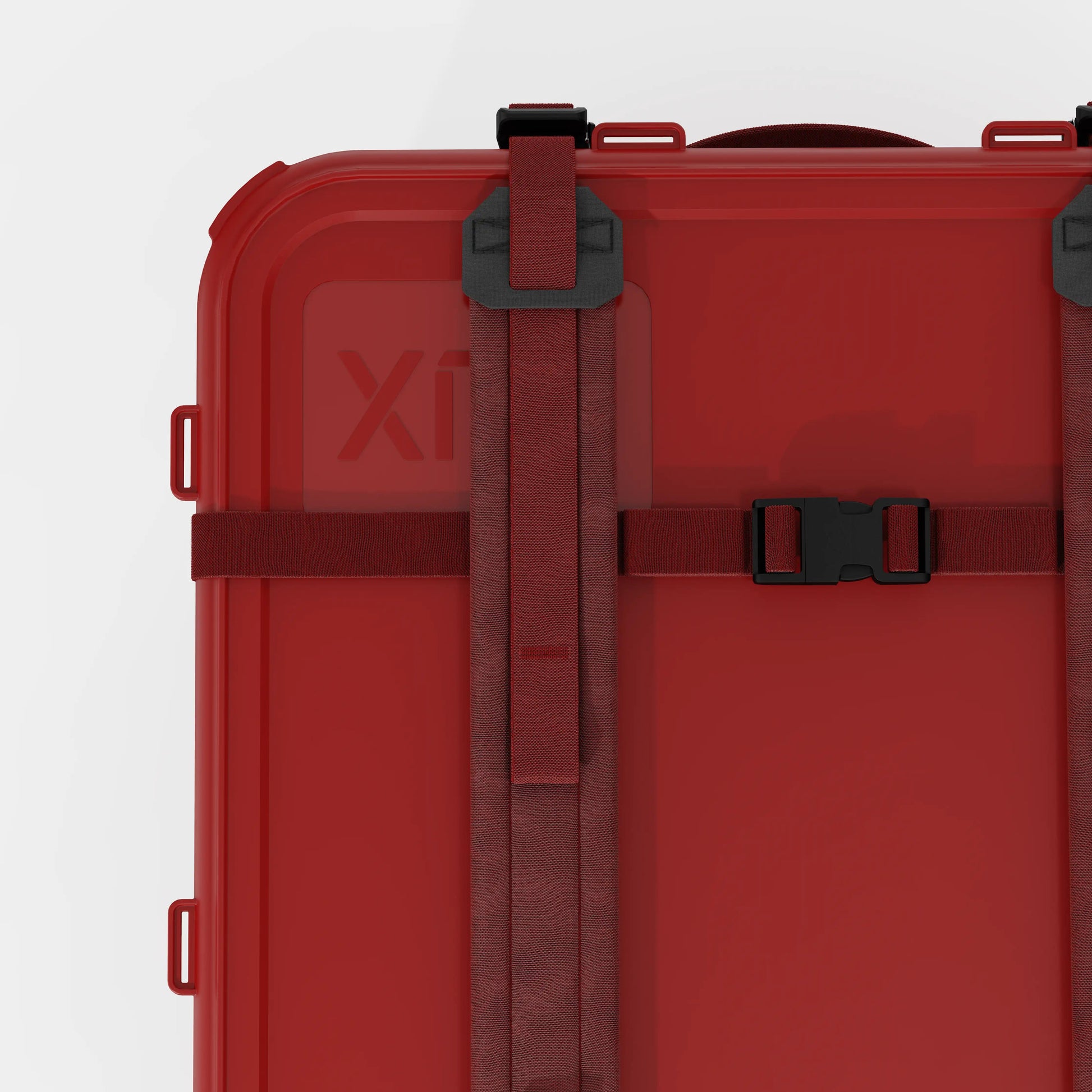 Rux 70L Gear Box for organizing outdoor equipment for camping, biking, hiking, rock climbing and road tripping. Modular gear box in Mars Red with waterproof press-seal lid.