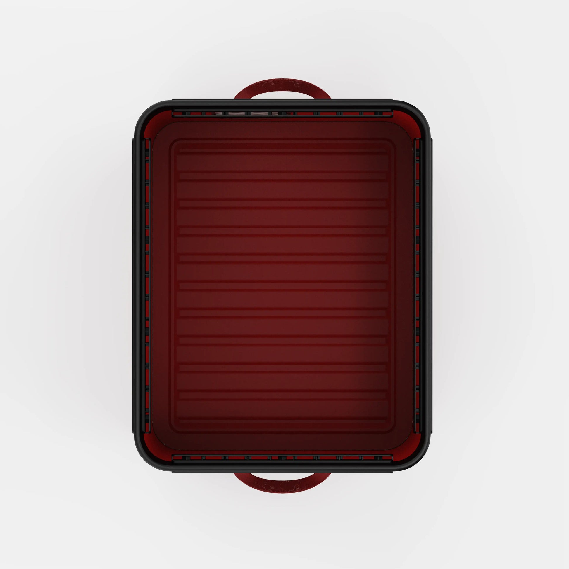 Rux 70L Gear Box for organizing outdoor equipment for camping, biking, hiking, rock climbing and road tripping. Modular gear box in Mars Red with waterproof press-seal lid.