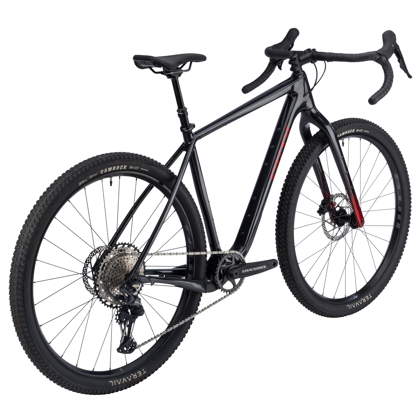 Salsa Cutthroat C GRX 610 1x in Smoke Black right side back diagonal view