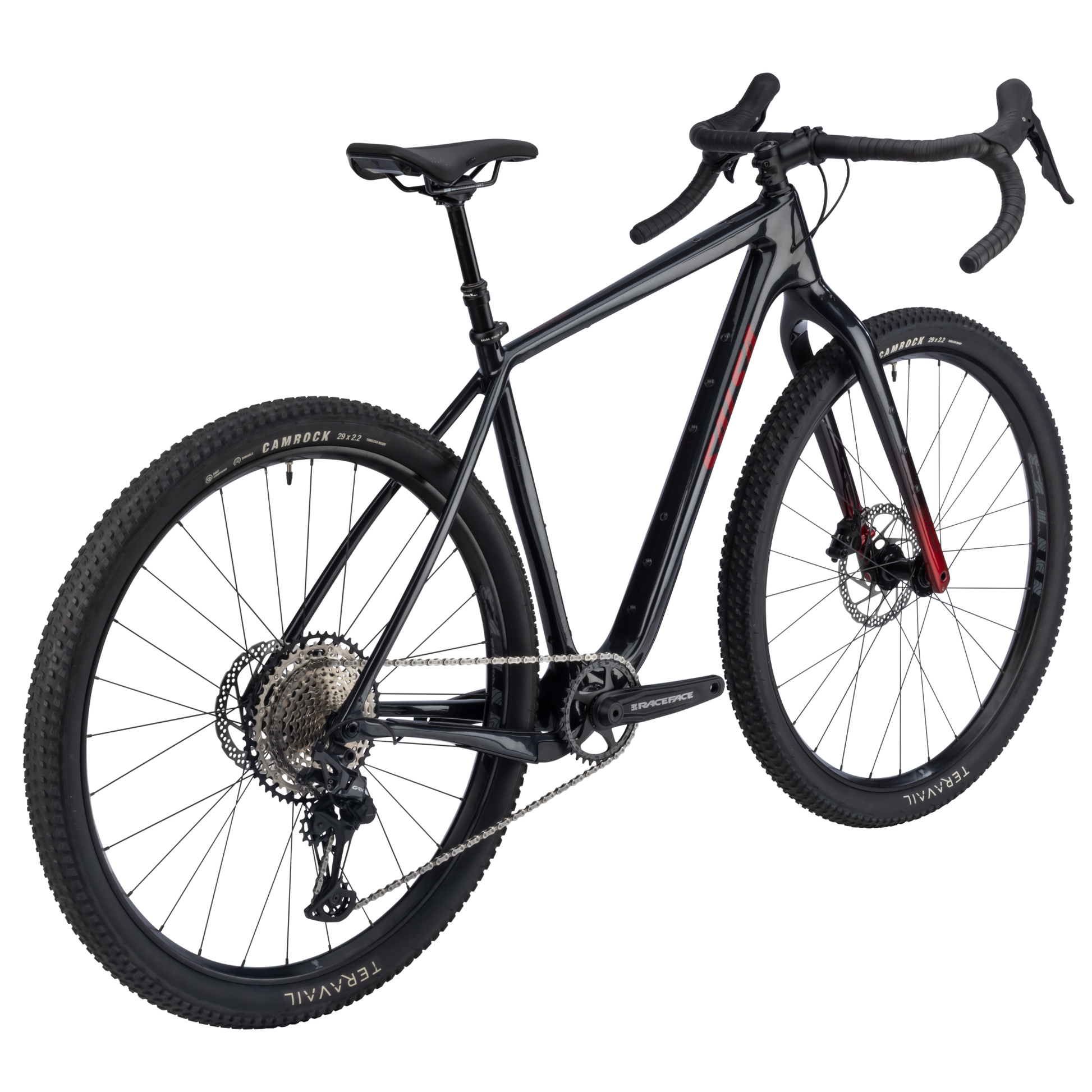 Salsa Cutthroat C GRX 610 1x in Smoke Black right side back diagonal view