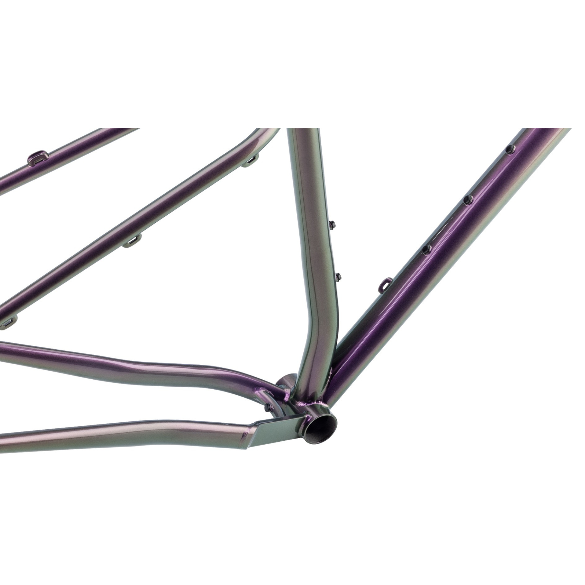 Salsa Fargo 32 Steel Frameset on white background, bottom bracket detail