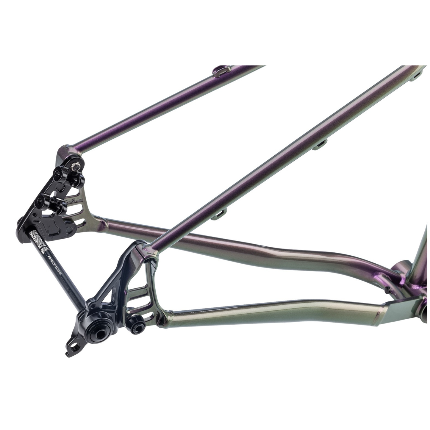 Salsa Fargo 32 Steel Frameset on white background, rear triangle detail