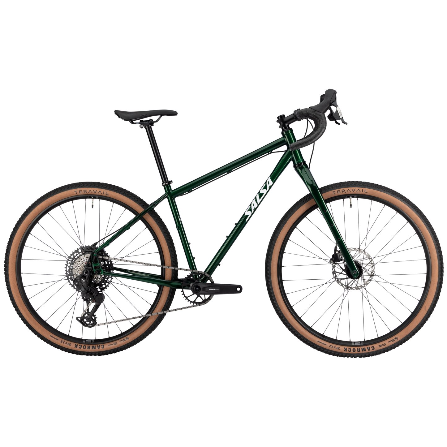 Salsa Fargo Apex S1000 AXS Transmission in Peat Moss right side complete view