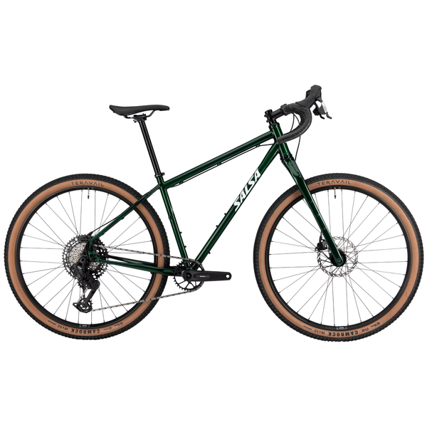 Salsa Fargo Apex S1000 AXS Transmission in Peat Moss right side complete view
