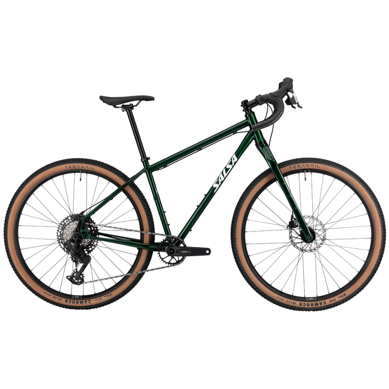 Salsa Fargo Apex S1000 AXS Transmission in Peat Moss right side complete view