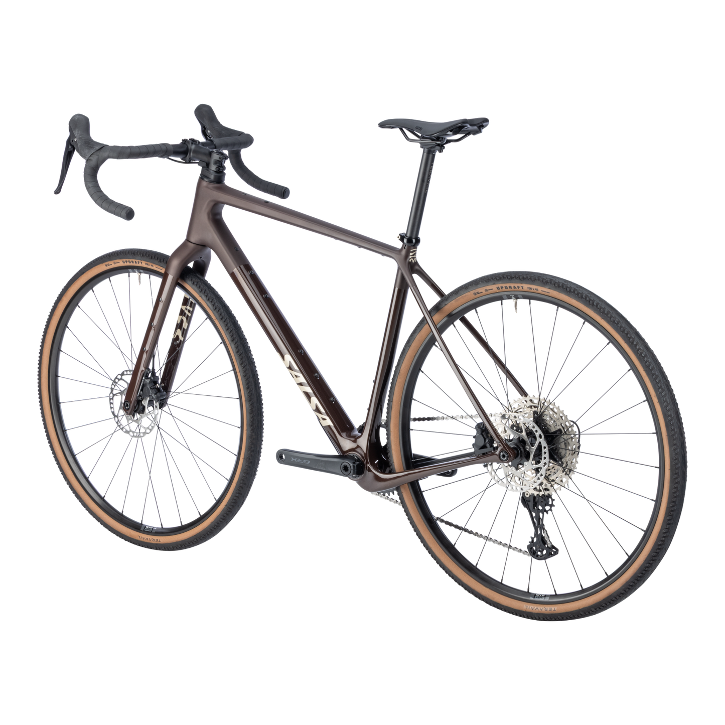 Salsa Flyway GRX 610 gravel bike Dark Umber left back diagonal view