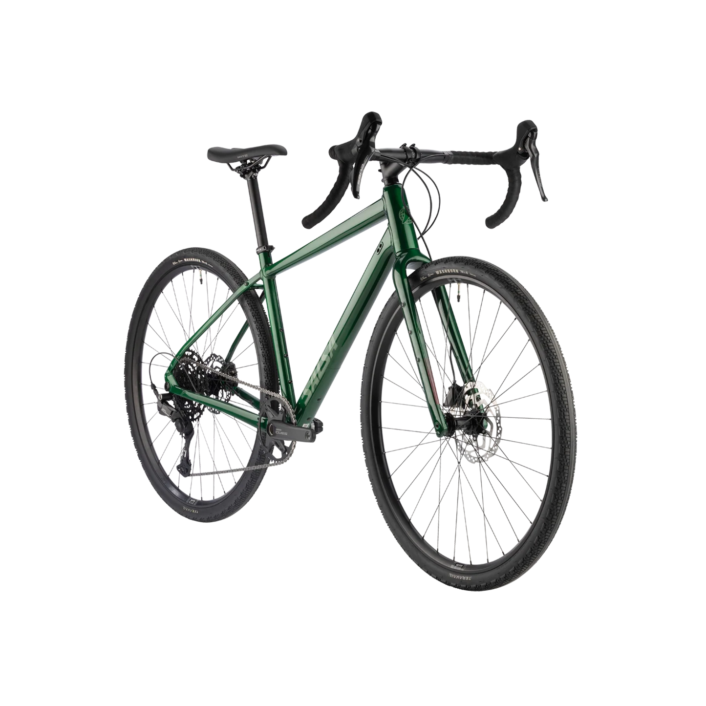Salsa Journeyer CUES 1x10 gravel bike in Peat Moss front right view