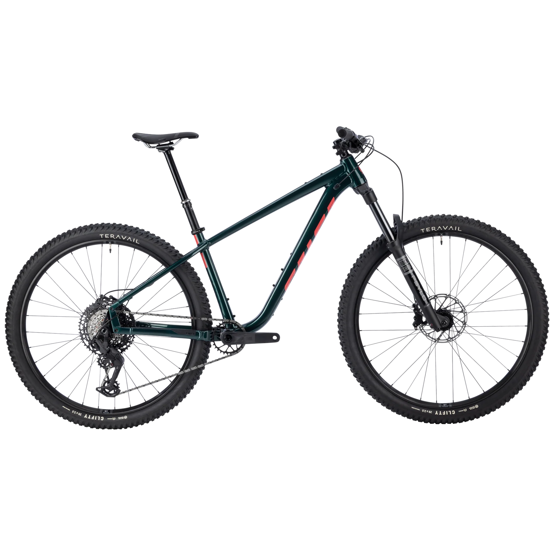 Salsa Timberjack Eagle 70 Transmission 29 in Black Spruce driving side view